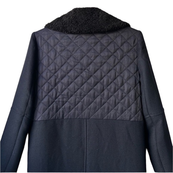 Topshop: Mixed Fabric Coat - Picture 3 of 8